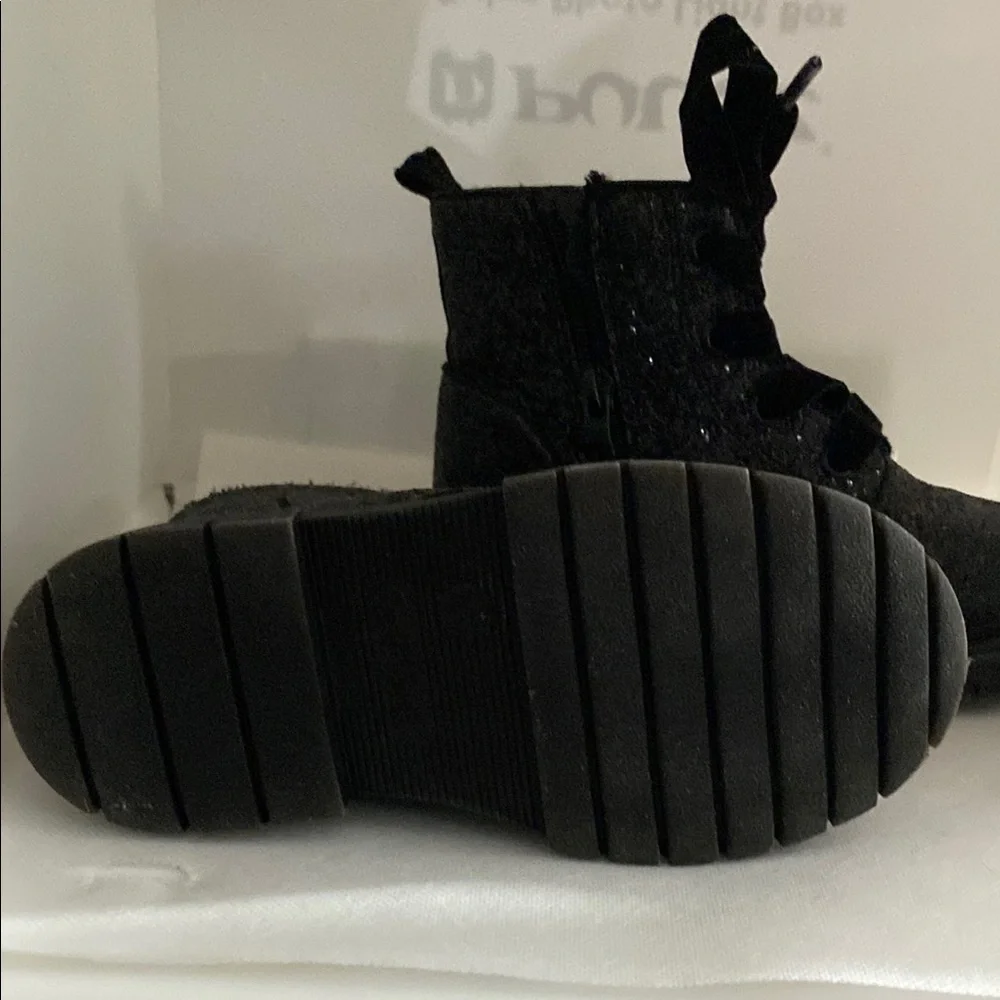 Cat & Jack Black Combat Boots Rugged Style